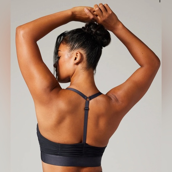 NEW SAVAGE X FENTY - Ruched Black Sports Bra with Adjustable Straps - Picture 6 of 12